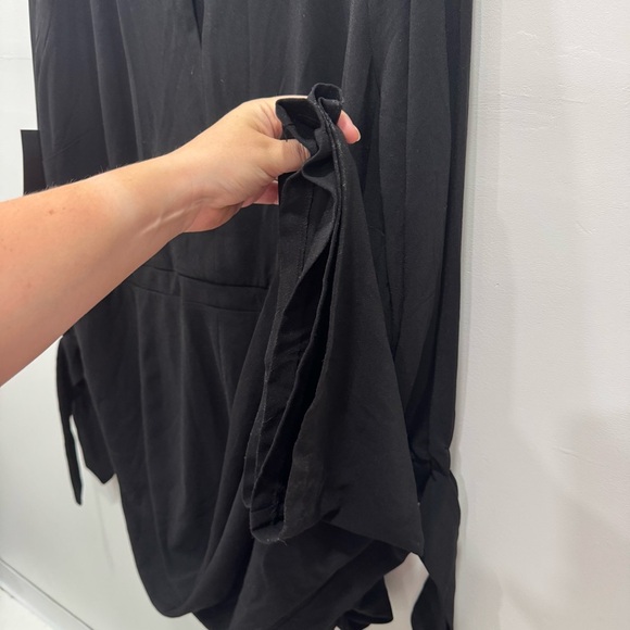 Eloquii Wide Leg Tie-Sleeve Keyhole Back Back Jumpsuit Size 20 Elegant Classy - Picture 7 of 9